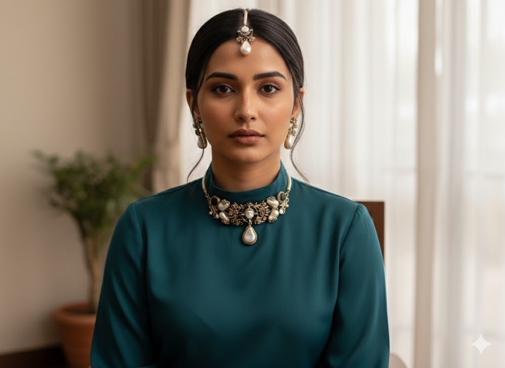 The Amethyst Bloom Choker – Purple Accents & Baroque Pearls - Image 2