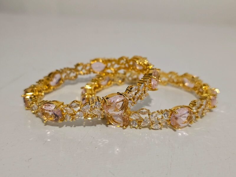Rose Gold Bangles – Radiant Pink and Gold Set